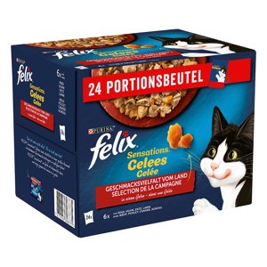 24x85g Felix Sensations aszpikban húsválogatás nedves macskatáp 10% kedvezménnyel