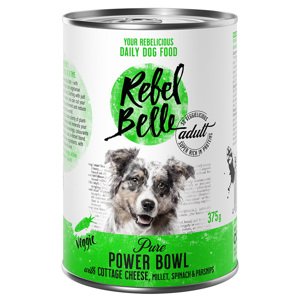 12x375g Rebell Belle Adult Pure Power Bowl - vegetáriánus nedves kutyatáp