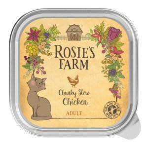 Dupla zooPont: 16 x 100 g Rosie's Farm Adult csirke nedves macskatáp