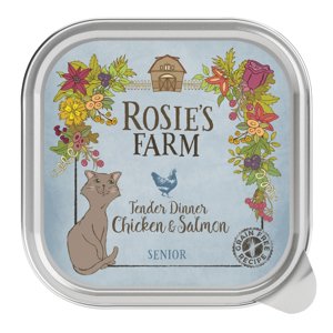 Dupla zooPont: 16 x 100 g Rosie's Farm Senior csirke nedves macskatáp