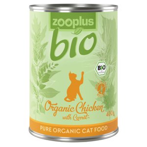 6x400g zooplus bio csirke & bio sárgarépa konzerv nedves macskatáp