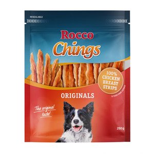 250g Rocco Chings Originals Csirkemell rágócsíkok kutyasnack 20% kedvezménnyel