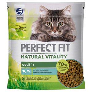 650g Perfect Fit Natural Vitality Adult 1+ lazac & fehér hal száraz macskatáp 15% kedvezménnyel