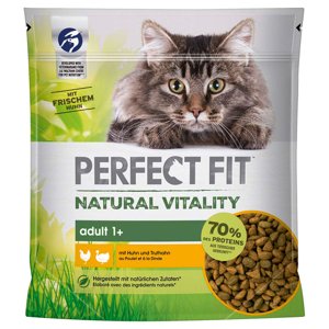 650g Perfect Fit Natural Vitality Adult csirke & pulyka száraz macskatáp 15% kedvezménnyel