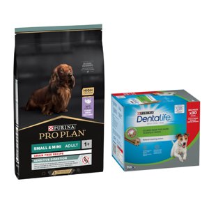 7kg PURINA PRO PLAN Small & Mini Adult OPTIDIGEST gabonamnetes + Purina Dentalife snack kis termetű kutyáknak ingyen