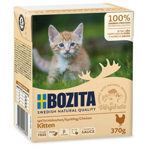 12x370g Bozita falatok szószban Kitten csirke nedves macskatáp