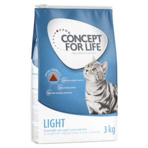 3kg Concept for Life Light Adult száraz macskatáp javított receptúrával