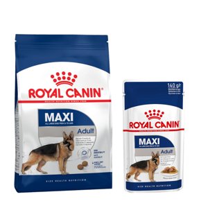 15kg Royal Canin Maxi Adult 8+ száraz kutyatáp+10x140g nedvestáp ingyen!