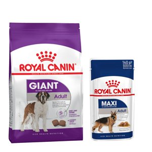 15kg Royal Canin Giant Adult száraz kutyatáp+10x140g nedvestáp ingyen!