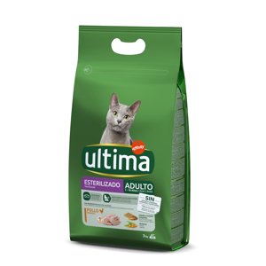 3kg Ultima Cat Sterilized csirke & árpa száraz macskatáp