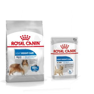 12kg Royal Canin Light Weight Care Maxi nedves kutyatáp+12x85g nedvestáp ingyen