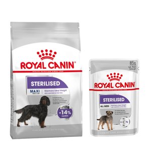 12kg Royal Canin Sterilised Maxi nedves kutyatáp+12x85g nedvestáp ingyen