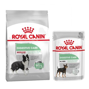 12kg Royal Canin Digestive Care Medium nedves kutyatáp+12x85g nedvestáp ingyen