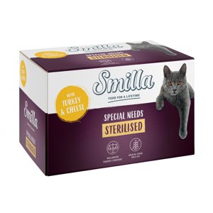 6x100g Smilla Sterilised Pulyka & sajt nedves macskatáp
