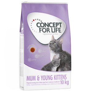 10kg Concept for Life Mum & Young Kittens - javított receptúra száraz macskatáp 15% kedvezménnyel