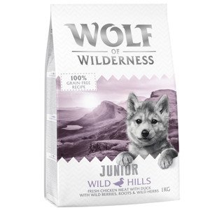 1kg Wolf of Wilderness óriási kedvezménnyel száraz kutyatáp - JUNIOR Green Fields - bárány