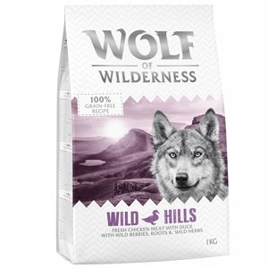 1kg Wolf of Wilderness Wild Hills - kacsa száraz kutyatáp 10% árengedménnyel