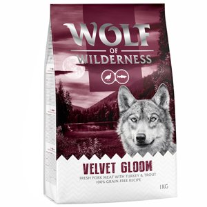1 kg Wolf of Wilderness óriási kedvezménnyel! - "Velvet Gloom" - pulyka & pisztráng - gabonamentes