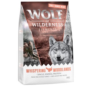1kg Wolf of Wilderness "Whispering Woodlands" - szabadtartású pulyka, gabonamentes száraz kutyatáp 10% árengedménnyel