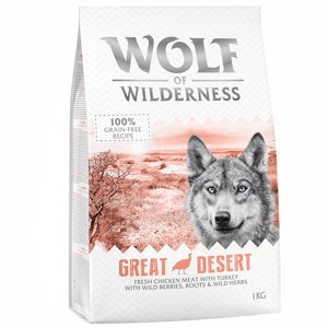 1kg Wolf of Wilderness Adult "Great Desert" - pulyka száraz kutyatáp 10% árengedménnyel