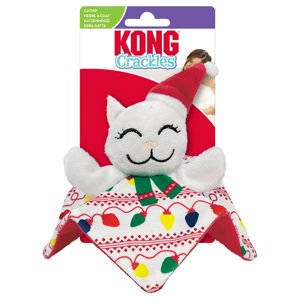 KONG Holiday Crackles Santa Kitty macskajáték
