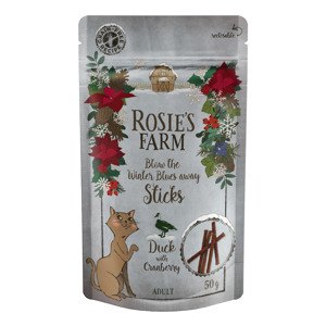 50g Rosie's Farm Snack "Sticks" téli kiadás: kacsa & áfonya macskasnack