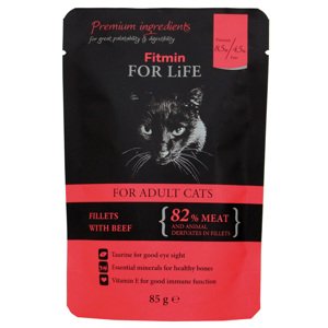 56x85g Fitmin Cat For Life Adult Marha nedves macskatáp