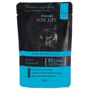 56x85g Fitmin Cat For Life Adult kacsa nedves macskatáp