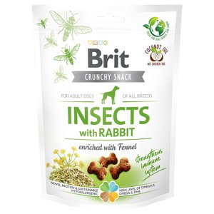 200g Brit3x Care Crunchy Cracker rovarok, nyúl & édeskömény kutyasnack