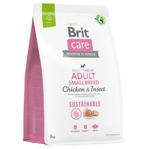2x3kg Brit Care Dog Sustainable Adult Small Breed Chicken & Insect száraz kutyatáp