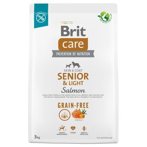 2x3kg Brit Care Dog Grain-Free Senior & Light Salmon & Potato száraz kutyatáp