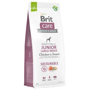 2x12kg Brit Care Dog Sustainable Junior Large Breed Chicken & Insect száraz kutyatáp