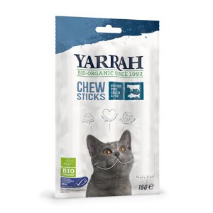 3x15g (9db) Yarrah Bio rágórudak hallal snack macskáknak 20% árengedménnyel