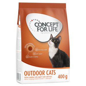 400g Concept for Life Outdoor Cats - javított receptúra száraz macskatáp Dupla zooPontért