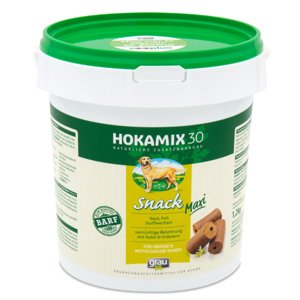 1,2kg GRAU HOKAMIX 30 snack táplálékkiegészítő kutyáknak 400 g ingyen