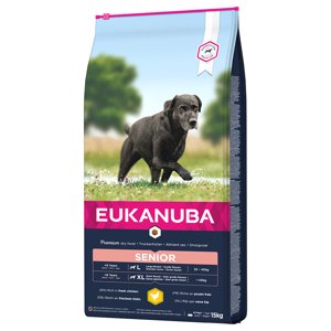 15kg Eukanuba Caring Senior Large Breed csirke száraz kutyatáp óriás kedvezménnyel!