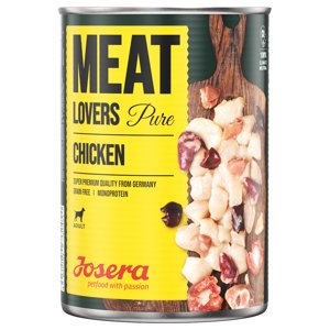 6x800g Josera Meatlovers Pure csirke nedves kutyaeledel 4+2 ingyen akcióban