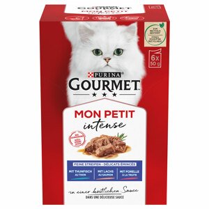 24x50g Gourmet Mon Petit Hal (tonhal, lazac, pisztráng) nedves macskatáp 20% árengedménnyel