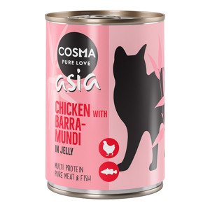 6x400g Cosma Asia csirke & óriás ausztrál sügér nedves macskatáp akciós áron