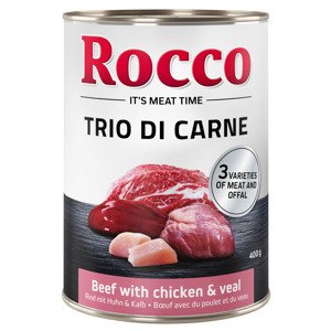6x400g Rocco Classic Trio di Carne Marha, csirke & borjú nedves kutyatáp