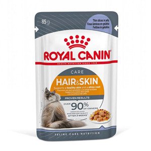48x85g Royal Canin Hair & Skin aszpikban nedves macskatáp 36+12 ingyen