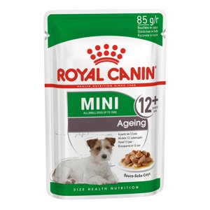 48x85g Royal Canin Mini Ageing szószban nedves kutyatáp 3+1 tálca ingyen
