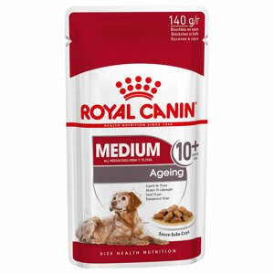 40x140g Royal Canin Medium Ageing szószban nedves kutyatáp 3+1 tálca ingyen