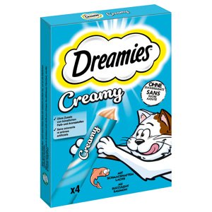 4x10g Dreamies lazac Creamy Snacks 20% árengedménnyel
