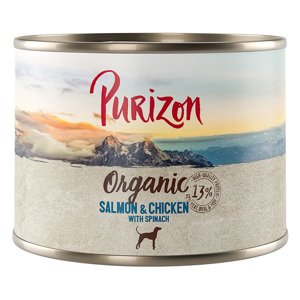 6x200g Purizon Organic  lazac, csirke & spenót nedves kutyatáp 15% árengedménnyel
