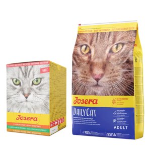 10kg Josera DailyCat száraz macskatáp + 6x85 g Josera Paté nedves macskatáp multipack ingyen