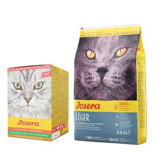 10kg Josera Léger száraz macskatáp + 6x85 g Josera Paté nedves macskatáp multipack ingyen