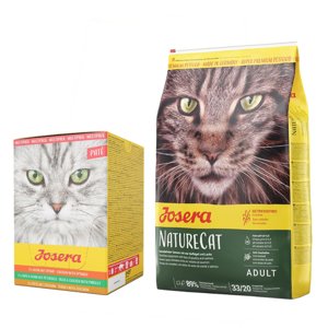 10kg Josera Nature Cat száraz macskatáp + 6x85 g Josera Paté nedves macskatáp multipack ingyen
