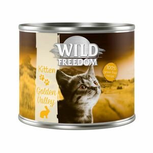6x200g Wild Freedom Kitten Golden Valley - nyúl & csirke nedves macskatáp 5+1 ingyen akcióban