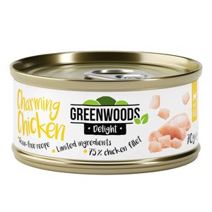 12x70g Greenwoods Delight csirke nedves macskatáp 10% árengedménnyel